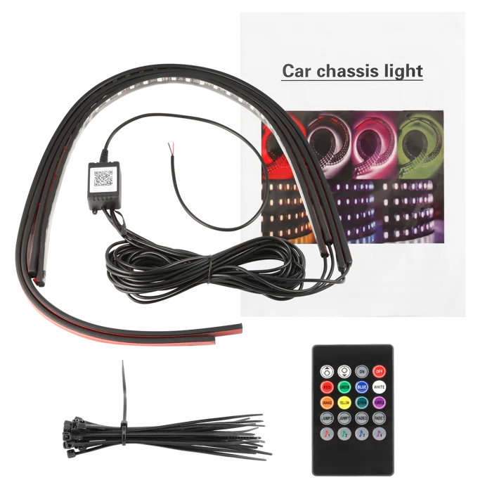 🔥Kaufe 3 und erhalte 20 % Rabatt🔥- 2024 Auto-Chassis Flexibler wasserdichter RGB-LED-Lichtstreifen (4 Stück)