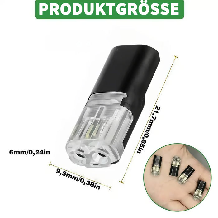 💘 Valentinstagsangebot: 50% Rabatt! 🔌 Doppeldraht-Steckverbinder mit Verriegelungsklip – Sicher & Schnell verbinden in 70% weniger Zeit!