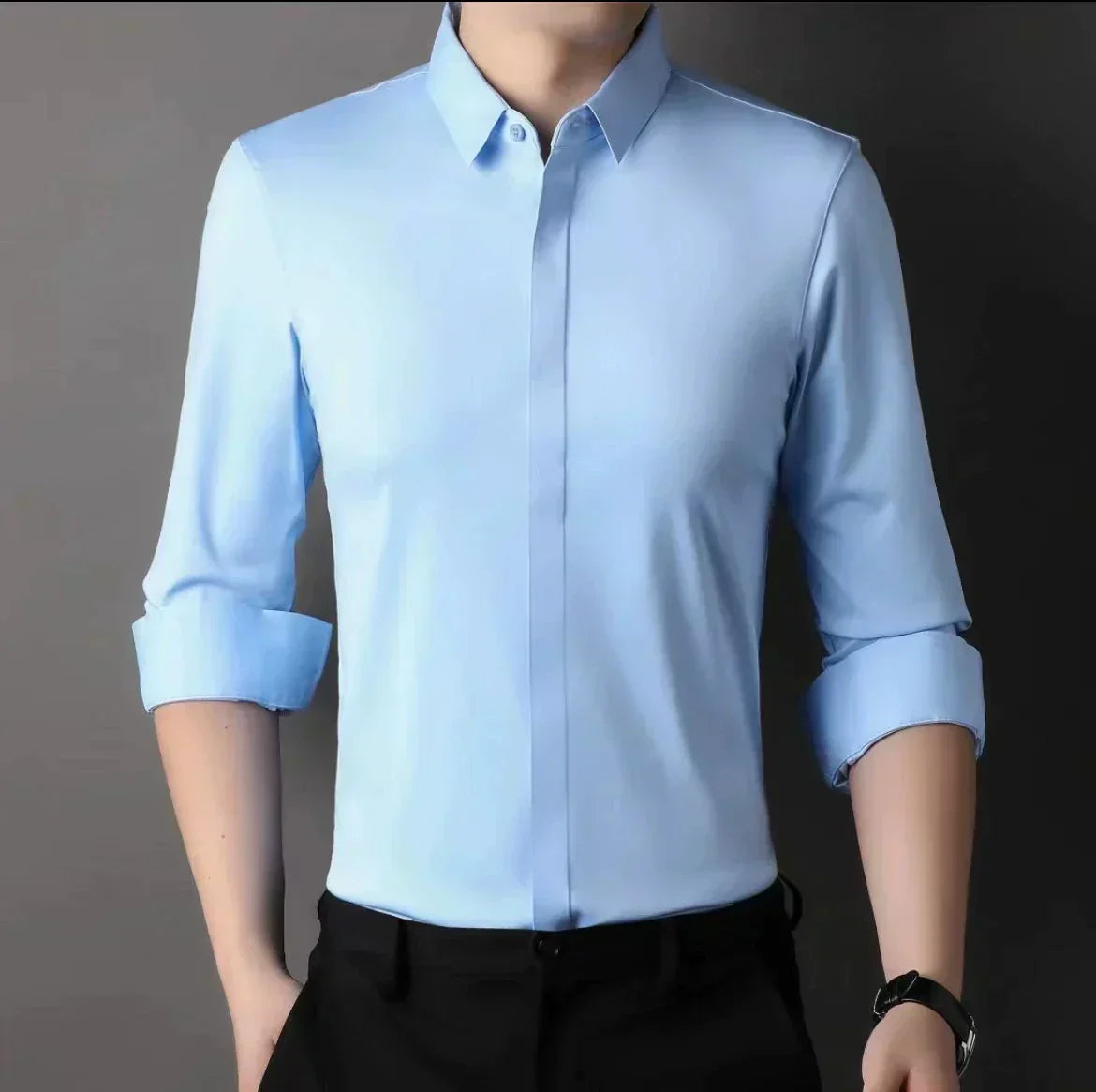 🎉2025 Neuheiten-Schnäppchenangebot✨Knitterfreies Button-Down-Hemd für Herren
