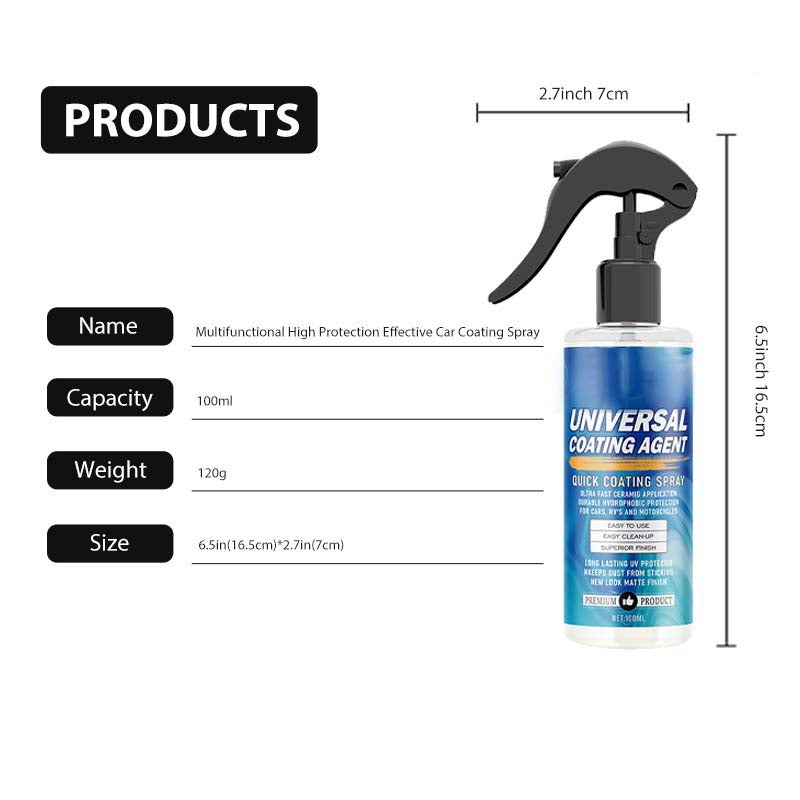 Multifunctional High Protection Effective Car Coating Spray