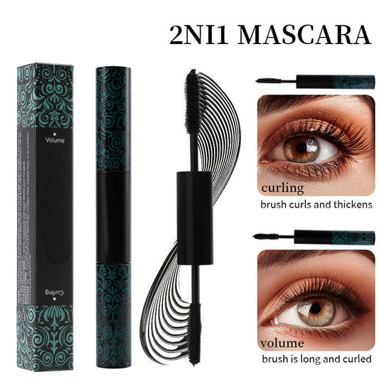 2-in-1 wasserfeste, lang anhaltende schwarze Wimperntusche