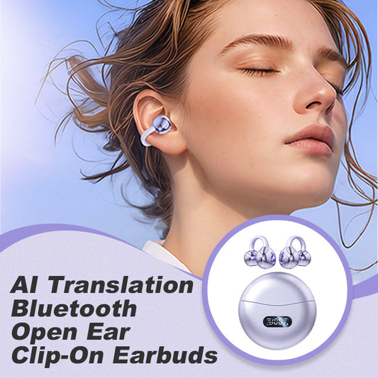 AI Translation Bluetooth Open Ear Clip-On Ohrstöpsel