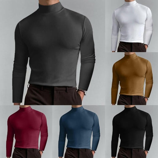 👕 JETZT 62 % RABATT! ✨ Slim-Fit-T-Shirt mit Stehkragen für Herren – Dehnbarer, atmungsaktiver Stoff, moderner Stil für das Fitnessstudio oder Freizeitoutfits 🏃♂️📦