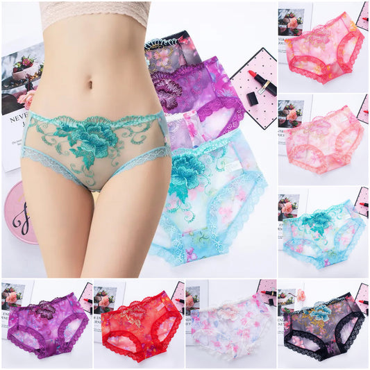 🌸KAUFEN SIE 7 UND ERHALTEN SIE 7 GRATIS🌸Unterhose aus antibakterieller Baumwolle mit Spitzenstickerei