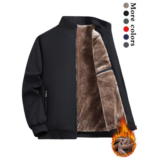 🧥 50 % RABATT! 💨 Knitterfreie Herrenjacke mit Reißverschluss – wasser- und winddicht, warmer Komfort für Outdoor-Aktivitäten im Winter ❄️📦