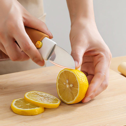 Tragbares, kleines 2-in-1-Messer und Obstschäler