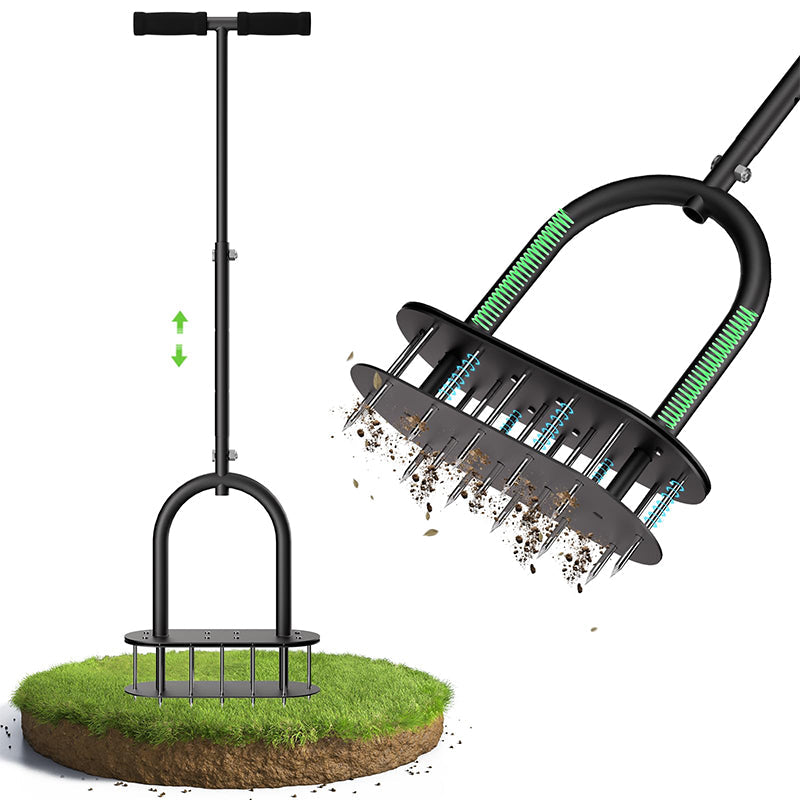 ⏳🔥LIMITED-TIME 50% OFF! ⏰🌱 50% OFF NOW! Heavy-Duty Manual Lawn Coring Aerator🔧