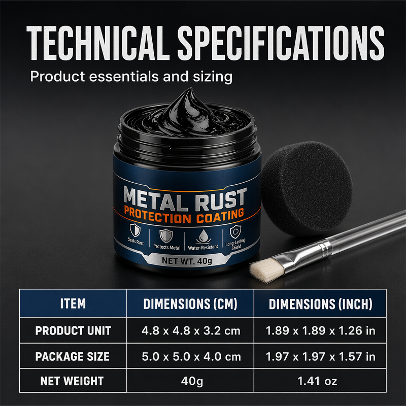 Schwarze Reparaturpaste zum Rostschutz für Metall