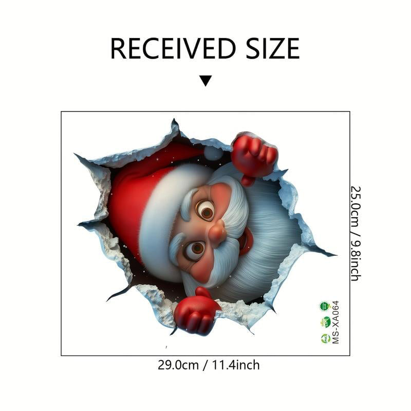🎅Weihnachtsmann-Überraschung – 3D-Wandtattoos