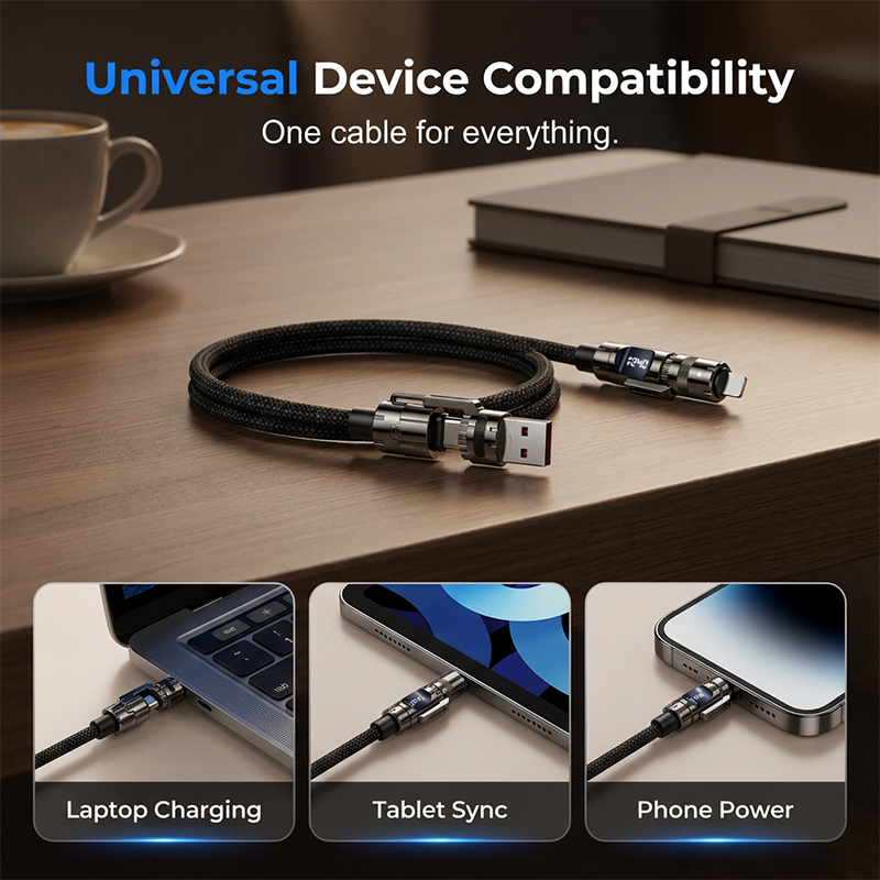 Smart Digital Display 4-in-1 Ladekabel