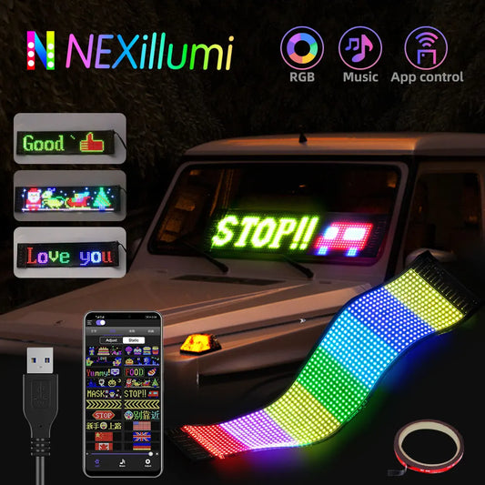 Flexibles Bluetooth-LED-Display für Fahrzeuge