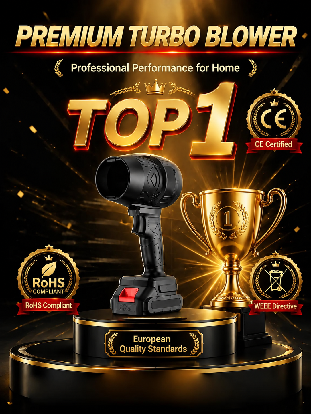 🔥Top-Angebot🔥 Handgeführter Turbo-Hochleistungsbläser