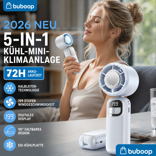 🔥 Sommer-Sale 📢 57 % Rabatt (statt 69.99 €, jetzt 29.99 €) !! ⚡ Über 50.000 verkauft! ❄️ Faltbarer Handventilator mit LED-Display