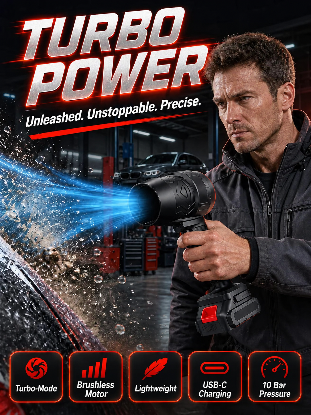 🔥Top-Angebot🔥 Handgeführter Turbo-Hochleistungsbläser