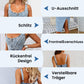 Figurbetontes Camisole-Kleid aus Denim mit U-Ausschnitt,Schlitz und verstellbaren Trägern