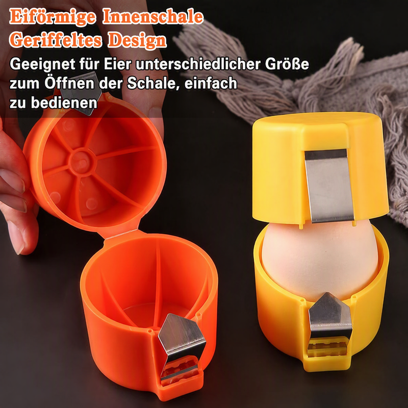 🍳 50 % Rabatt – 2-in-1 Eierknacker & Eigelb-Separator – hygienisch, einfach in der Handhabung & vielseitig für rohe und gekochte Eier 🥚