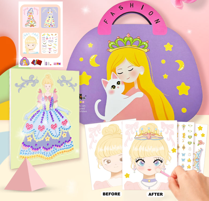 🔥Sonderangebot 49 % Rabatt💝3-in-1-Spielset zum Ankleiden und Schminken einer Prinzessin💅