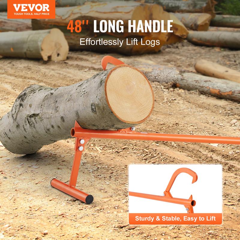 JETZT 50 % RABATT! Steel Timberjack Holzheber, Hochleistungs-Holzheber, Holzroller aus massivem Stahl zum sicheren Heben und Rollen von Brennholz, in 2 Ausführungen erhältlich