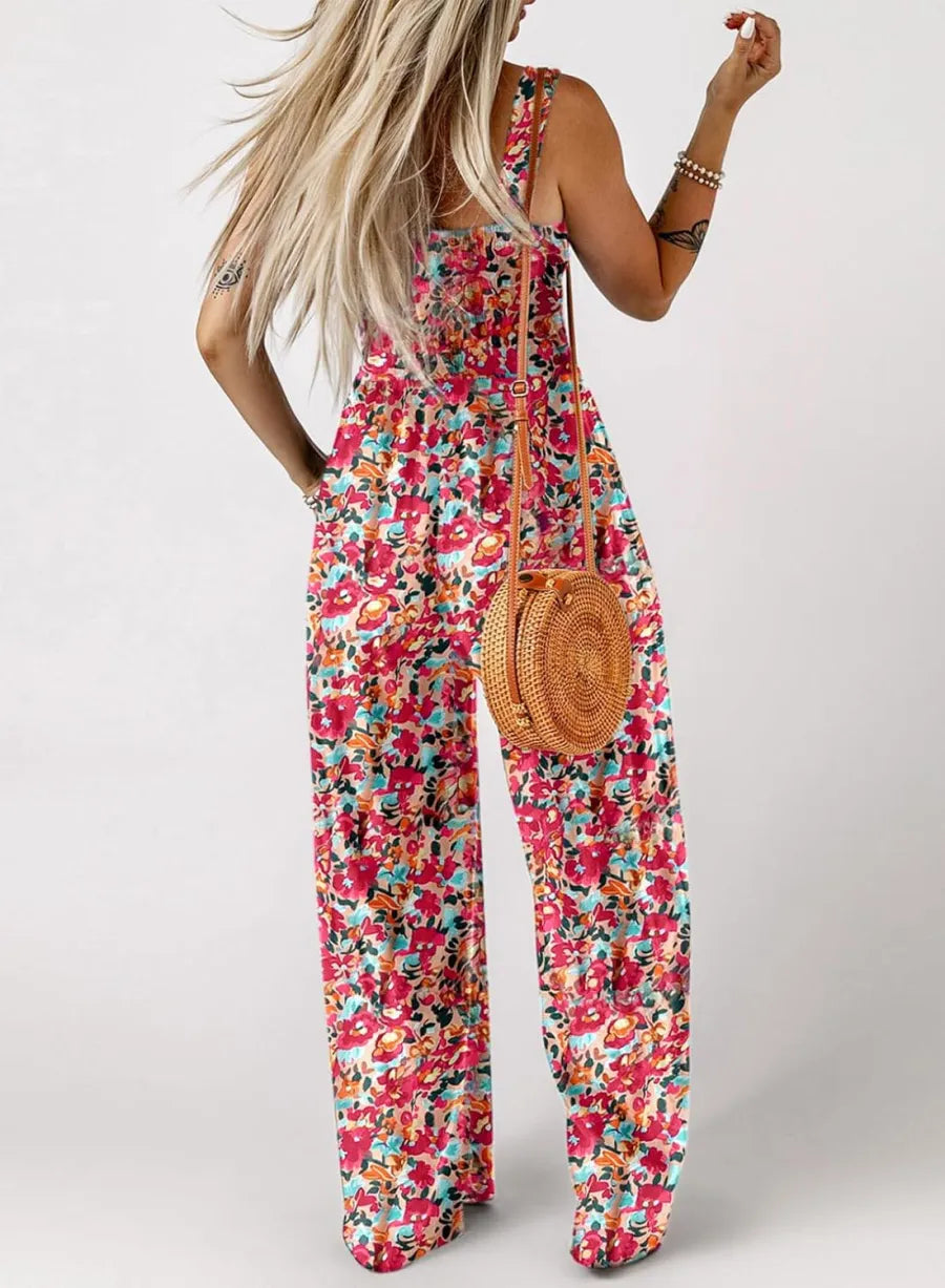 🏖️LAST DAY SALE: ONLY 19.99€!!🌼Women’s Casual Print Sleeveless Overalls Jumpsuits