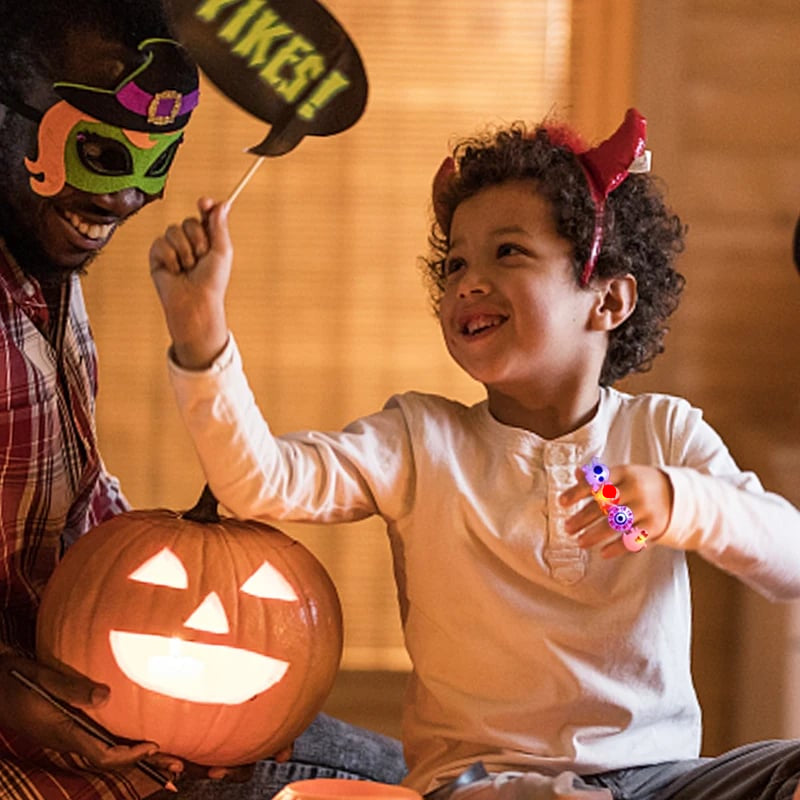 🎁LED-Leuchtring für Halloween😍 – Set mit 50 Stück
