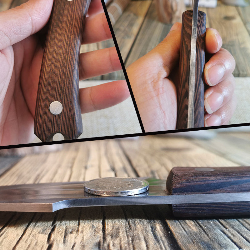 Fleischbeil-Messer (mit Lederüberzug)