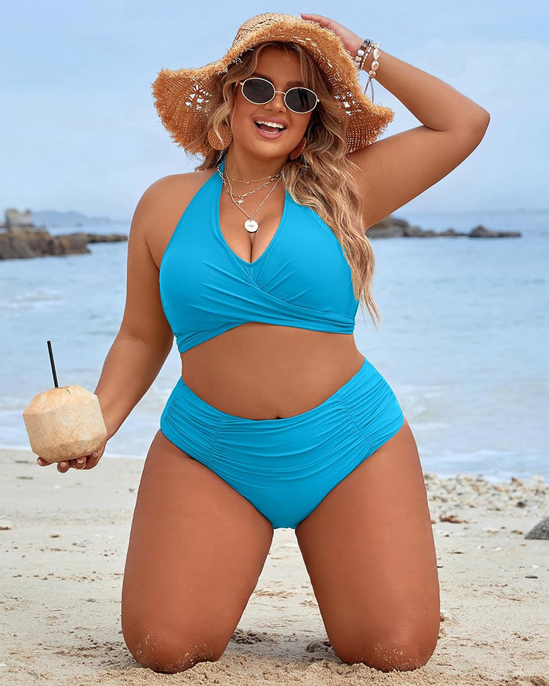 🏖️HEISSER VERKAUF 49% RABATT🏝️Buikcontrole Badpakken Bescheiden Hoge Taille Bikini Sets👙