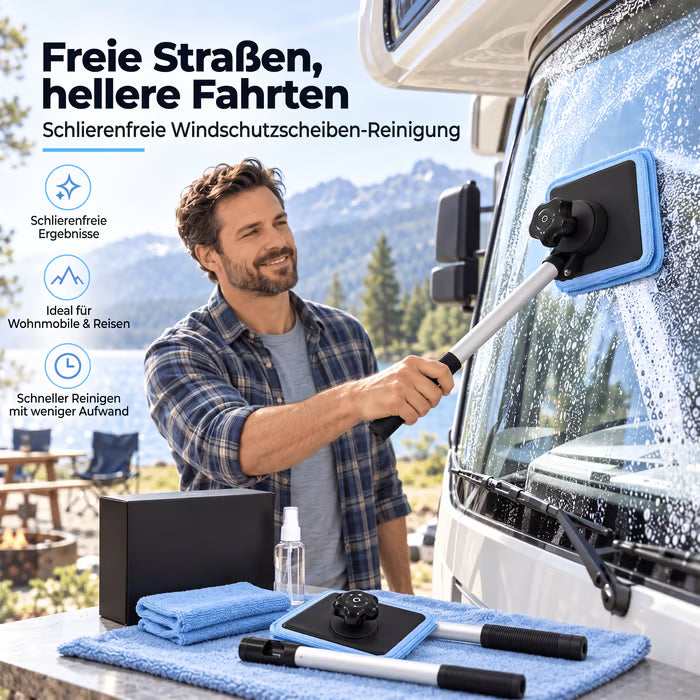 Doppelmagnetischer Autofensterreiniger | Streifenfreies Reinigungsset für Autoglas