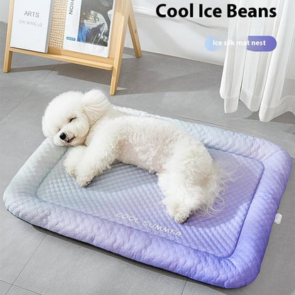 🔥 NUR HEUTE: €15,99!! ❄ Pawchill™ Kühlmatte für Hunde & Katzen 🐾  Ice-Silk – natürlich kühl, atmungsaktiv & waschbar 🌿  Für Zuhause, Sofa & Auto • Mehrere Größen • Farbverlauf ☀️🐶🐱