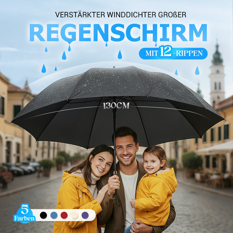 🌂55% Rabatt🔥Großer faltbarer Regenschirm mit 12 windfesten Speiche