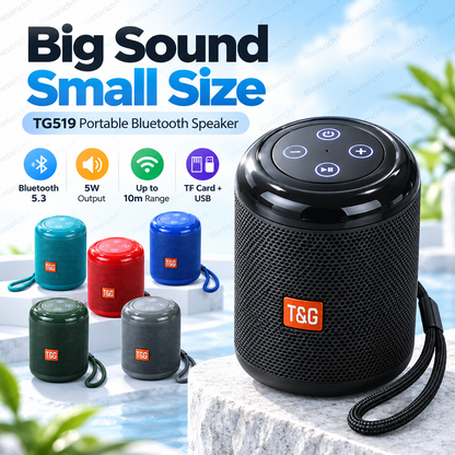 🥳 2026 HOT SALE 🔥 50 % RABATT! Tragbarer Bluetooth-Lautsprecher – Bluetooth 5.3, 5 W klarer Klang, Wiedergabe über TF-Karte und USB, Freisprechanrufe. Kompakt, leicht und einfach zu transportieren. Großartiger Klang überall! 🎶🔊