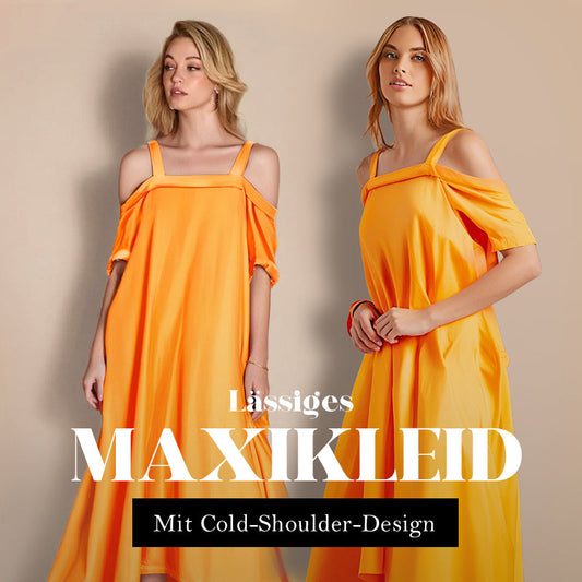 Lässiges Maxikleid mit offenen Schultern für Damen
