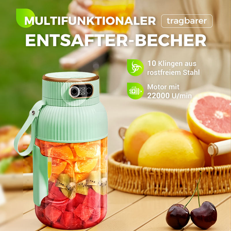 💥💥Sommer Heißer Verkauf ❄️Multifunctional Tragbare Saftpresse Tasse mit Digitalanzeige