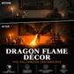🐉 PROMO-BLITZ: 60% RABATT! 🔥 Drachenflammen-Dekoration – Seiden-PLA – Realistischer Flammeneffekt für Bücherregal & Halloween-Deko 🎃