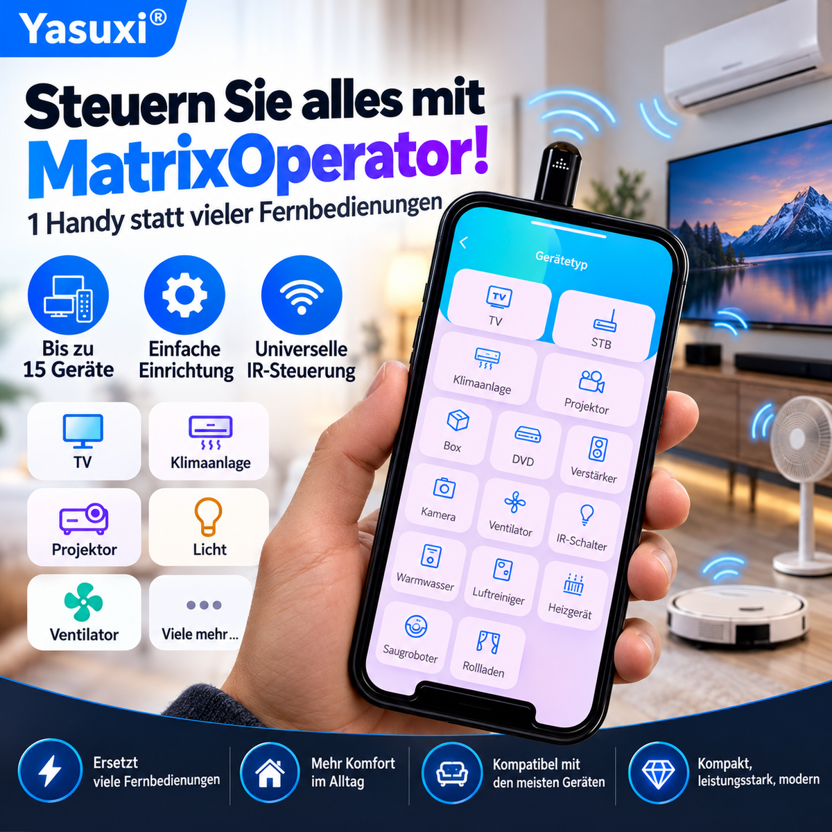 📱 MatrixOperator – Universal-Infrarot-Fernbedienung fürs Smartphone | Bis zu 15 Geräte steuern 🔥