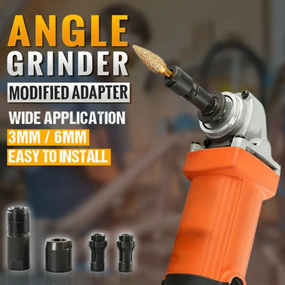 ⚙️ KAUFE 2, ERHALTE 1 GRATIS! 🔧 Winkelschleifer-Adapter – 3mm/6mm Spannfutter, Langlebig & Kompatibel mit 100-Typ für Schleifen, Polieren & Schneiden ✨