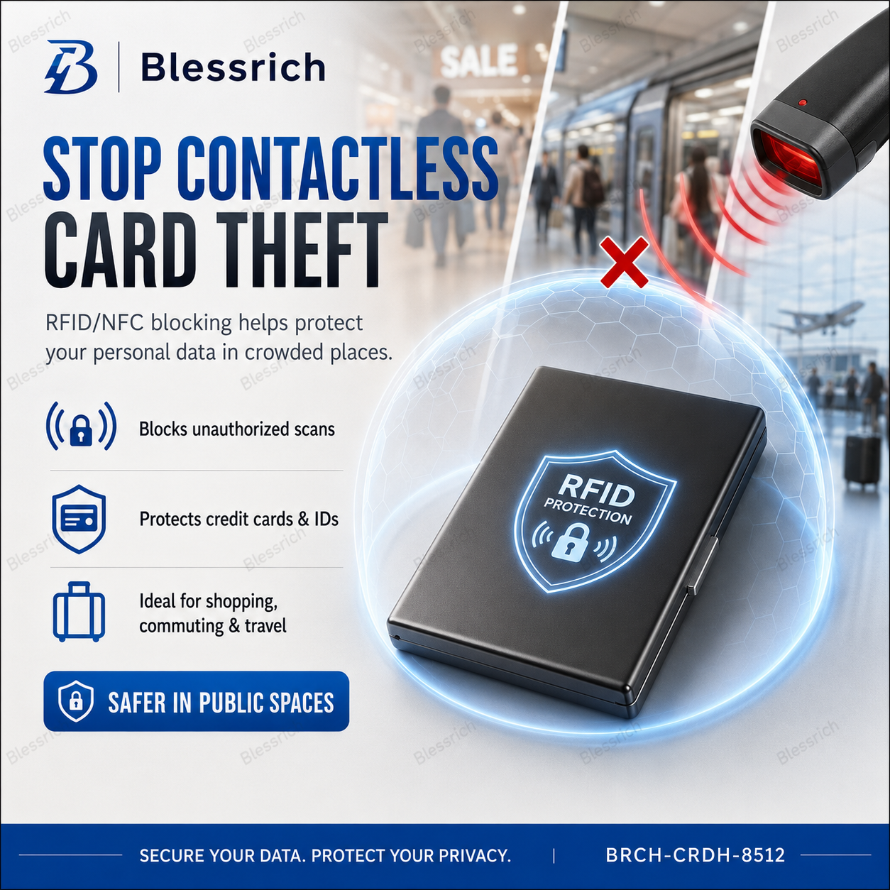 RFID-abschirmendes Kartenetui aus Metall