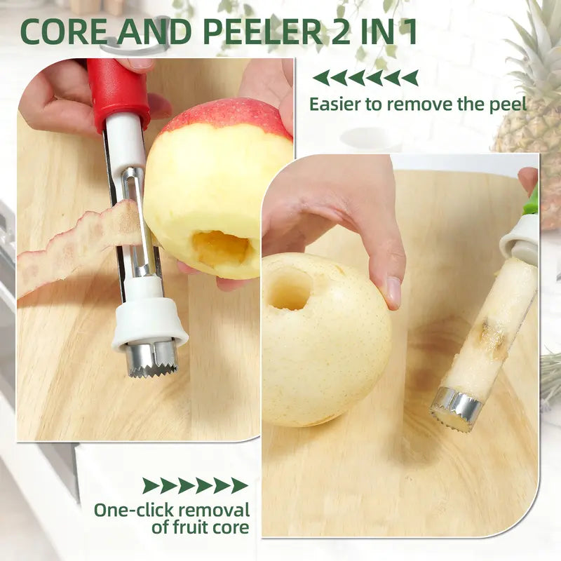 ⏳Zeitlich begrenztes Sonderangebot⏰ 2-in-1-Apfelentkerner und -schäler – Edelstahl – über 95.000 verkaufte Exemplare – perfekt für die schnelle Obstzubereitung – einfach zu bedienen und zu reinigen ✨🥧🍏