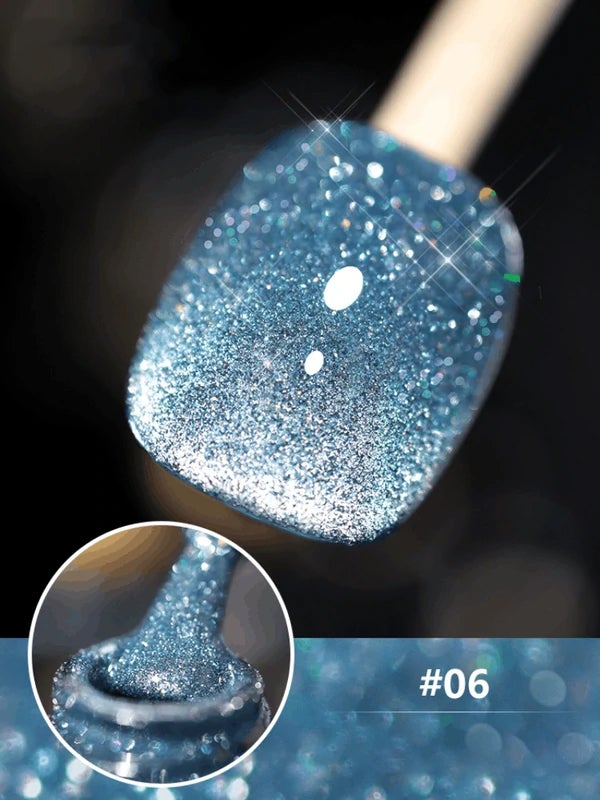 Glitzernder Katzenaugen-Nagellack