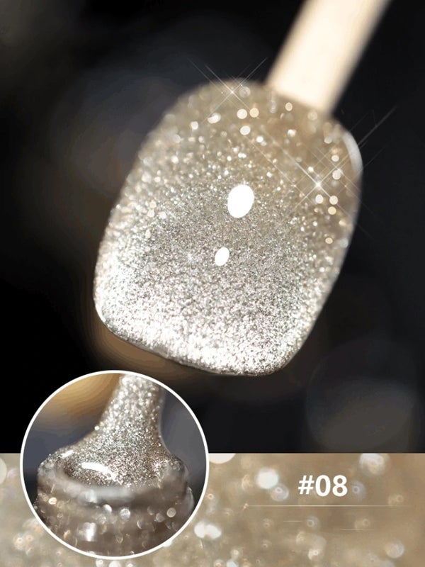 Glitzernder Katzenaugen-Nagellack