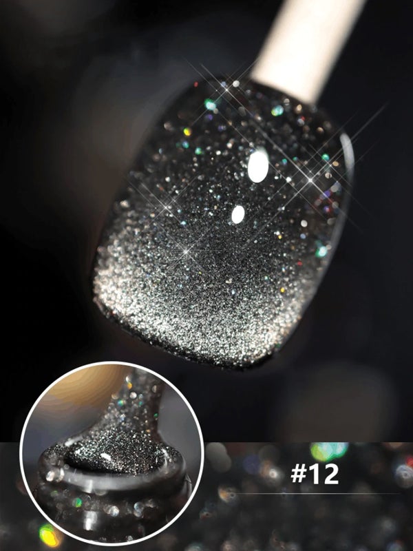Glitzernder Katzenaugen-Nagellack