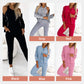 Dreiteiliges Set für Damen, bestehend aus einer Jacke und einer Baseballhose