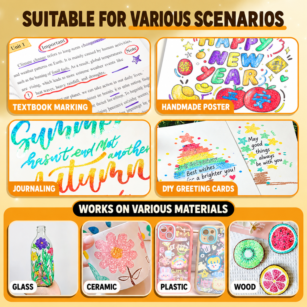 🏆Magic Glitter Outline Markers✨Zweifarbige Kunststifte mit zwei Spitzen