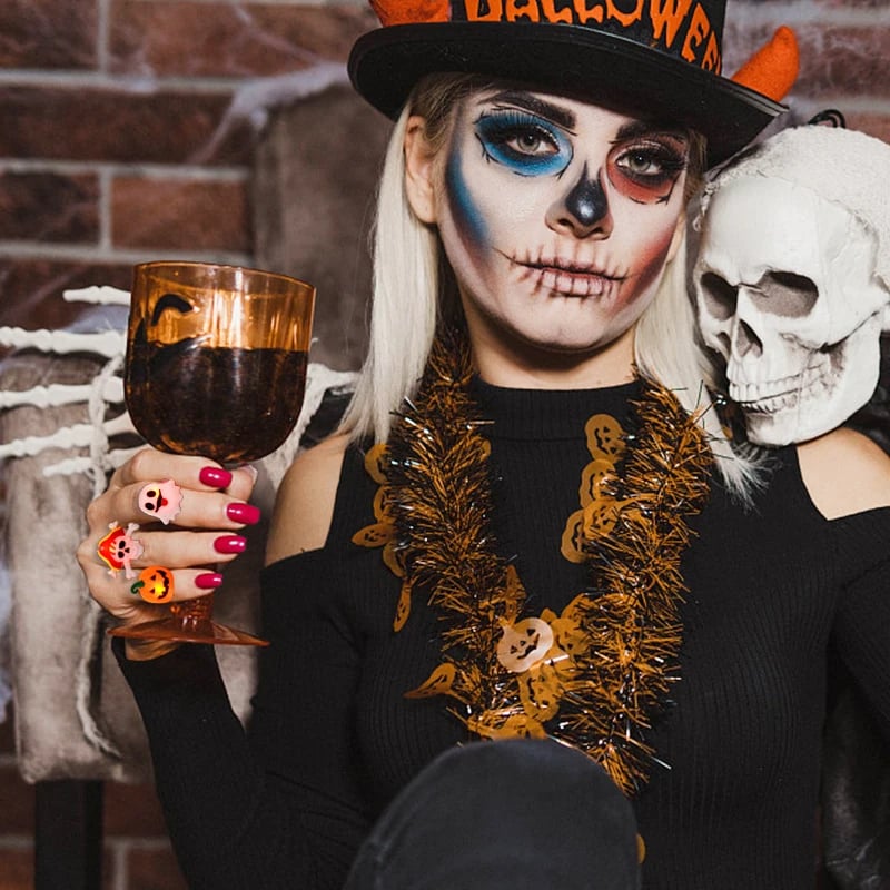🎁LED-Leuchtring für Halloween😍 – Set mit 50 Stück