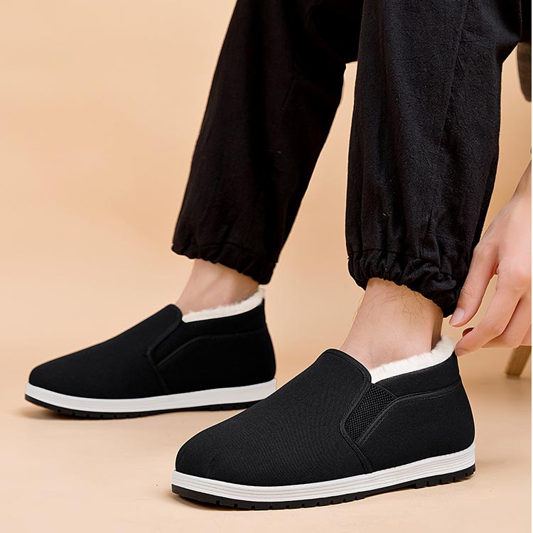 Superwarme, rutschfeste Baumwollschuhe mit Kunstfellfutter für Herren 【BEI KAUF VON 2 PAAREN IST DER VERSAND KOSTENLOS】