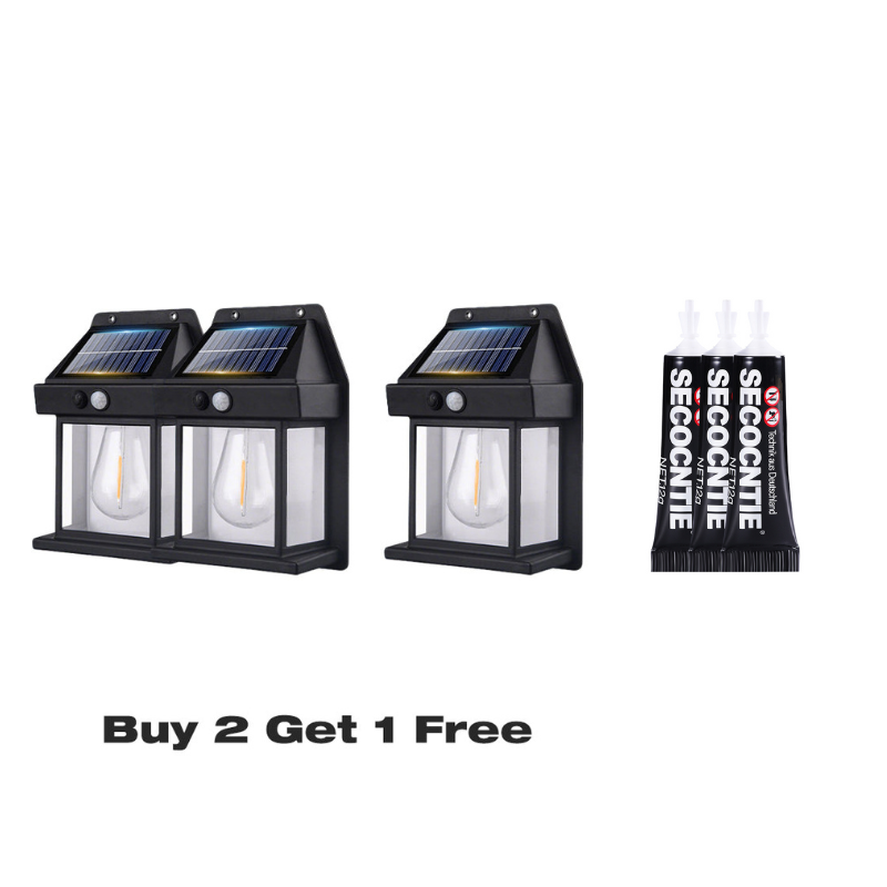 🎁 50 % RABATT! 💡 SOLAR-WANDLEUCHTE – Bewegungssensor & wetterfest 🌟🛒