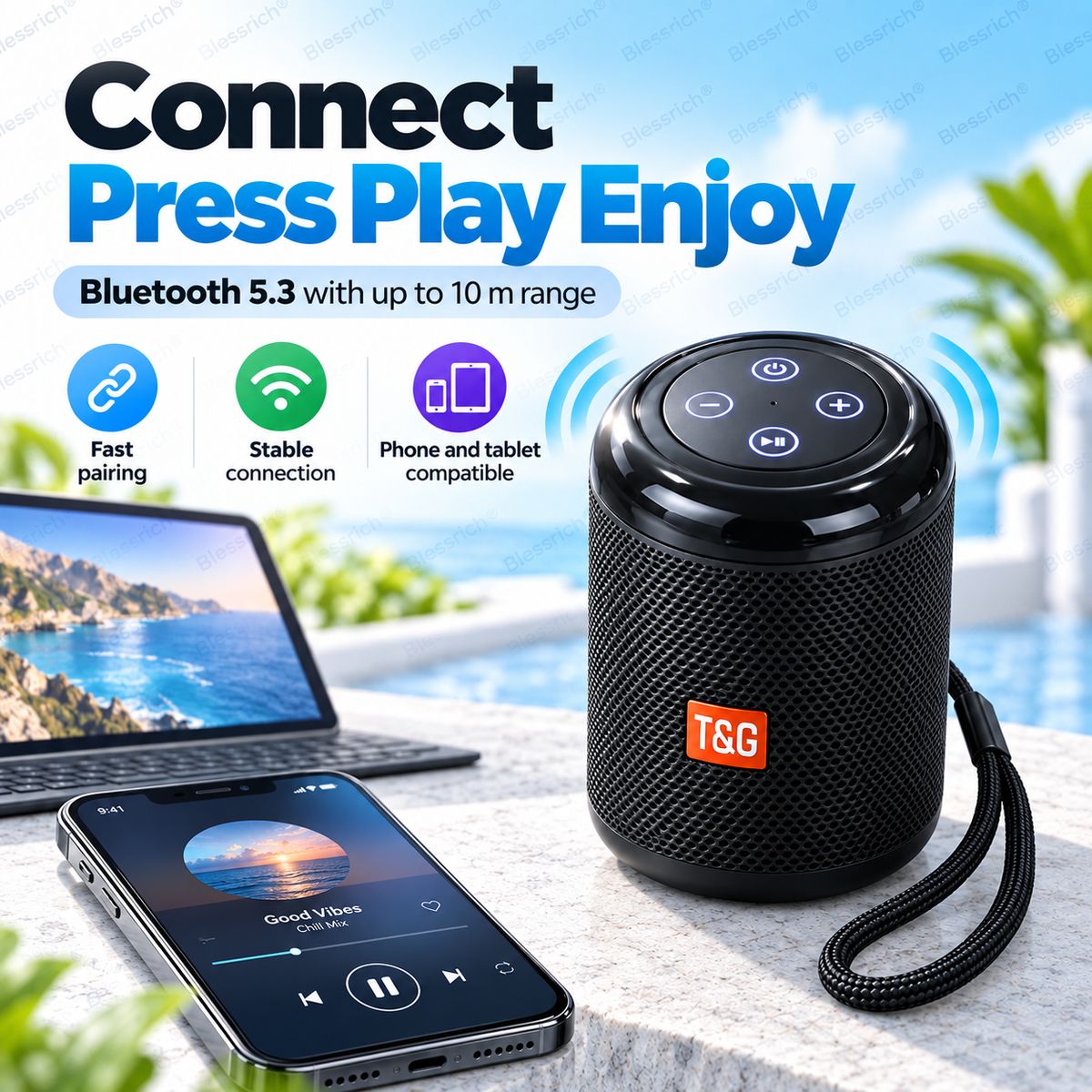 🥳 2026 HOT SALE 🔥 50 % RABATT! Tragbarer Bluetooth-Lautsprecher – Bluetooth 5.3, 5 W klarer Klang, Wiedergabe über TF-Karte und USB, Freisprechanrufe. Kompakt, leicht und einfach zu transportieren. Großartiger Klang überall! 🎶🔊