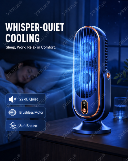 Tragbarer Tischventilator mit 5 Geschwindigkeitsstufen