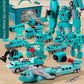 Magnetisches Transformation Technik Auto Zusammengebautes Spielzeug