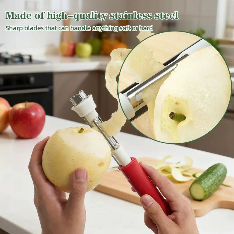 ⏳Zeitlich begrenztes Sonderangebot⏰ 2-in-1-Apfelentkerner und -schäler – Edelstahl – über 95.000 verkaufte Exemplare – perfekt für die schnelle Obstzubereitung – einfach zu bedienen und zu reinigen ✨🥧🍏