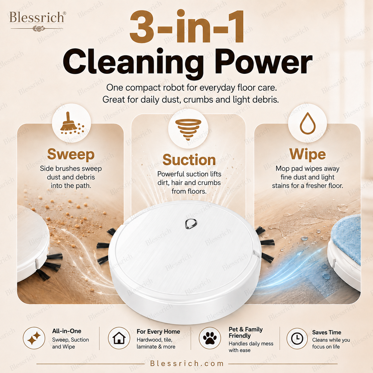 SmartSweep™ 3-in-1-Roboterstaubsauger